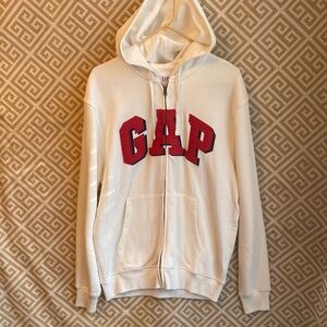 GAP White Hoodie with red Lettering
